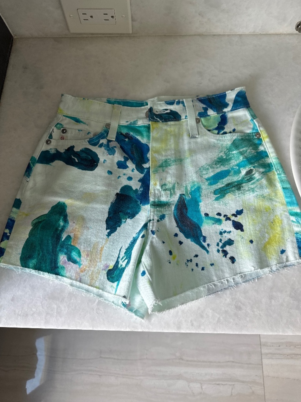 AG Jean shorts multicolor